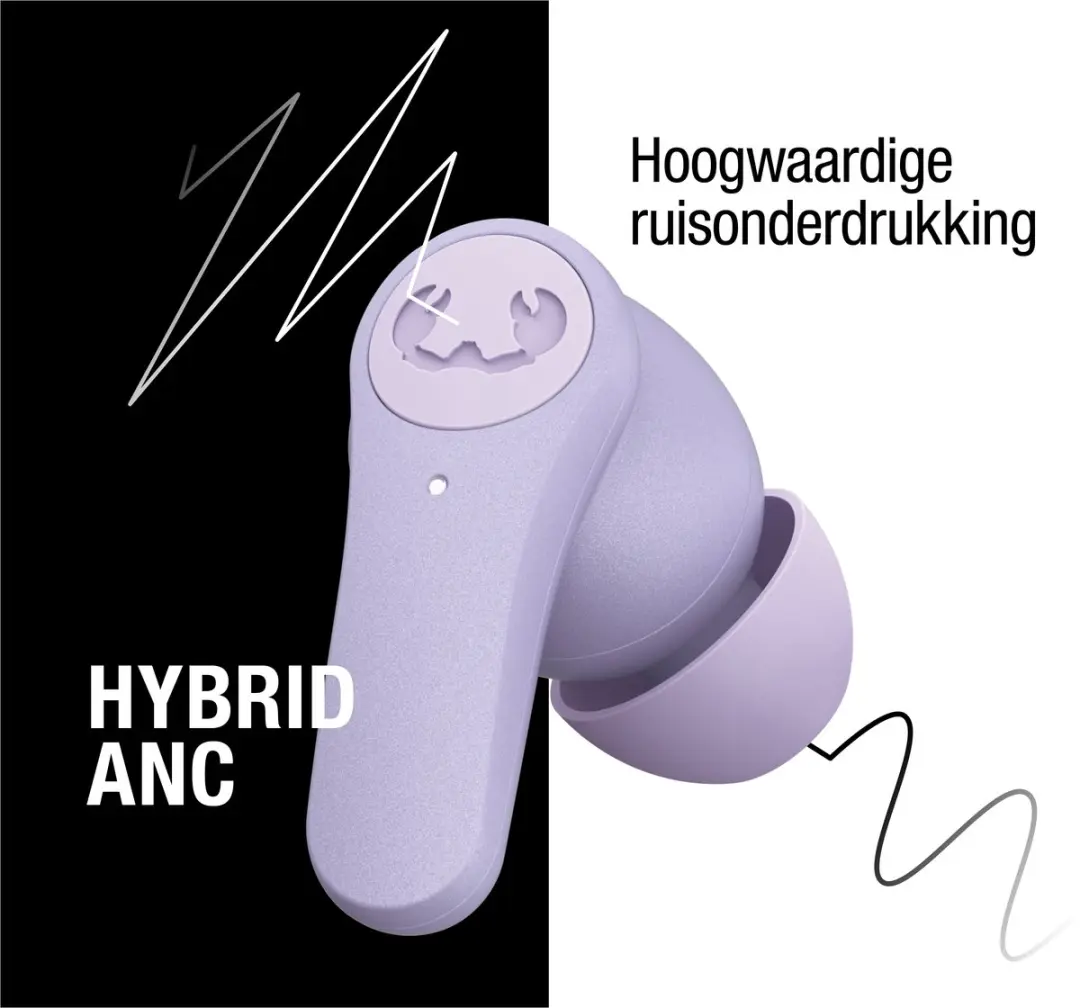 Fresh ’n Rebel Twins Rise Oordopjes - Noise Cancelling - 30 Uur - Dreamy Lilac - afbeelding 3 van 6