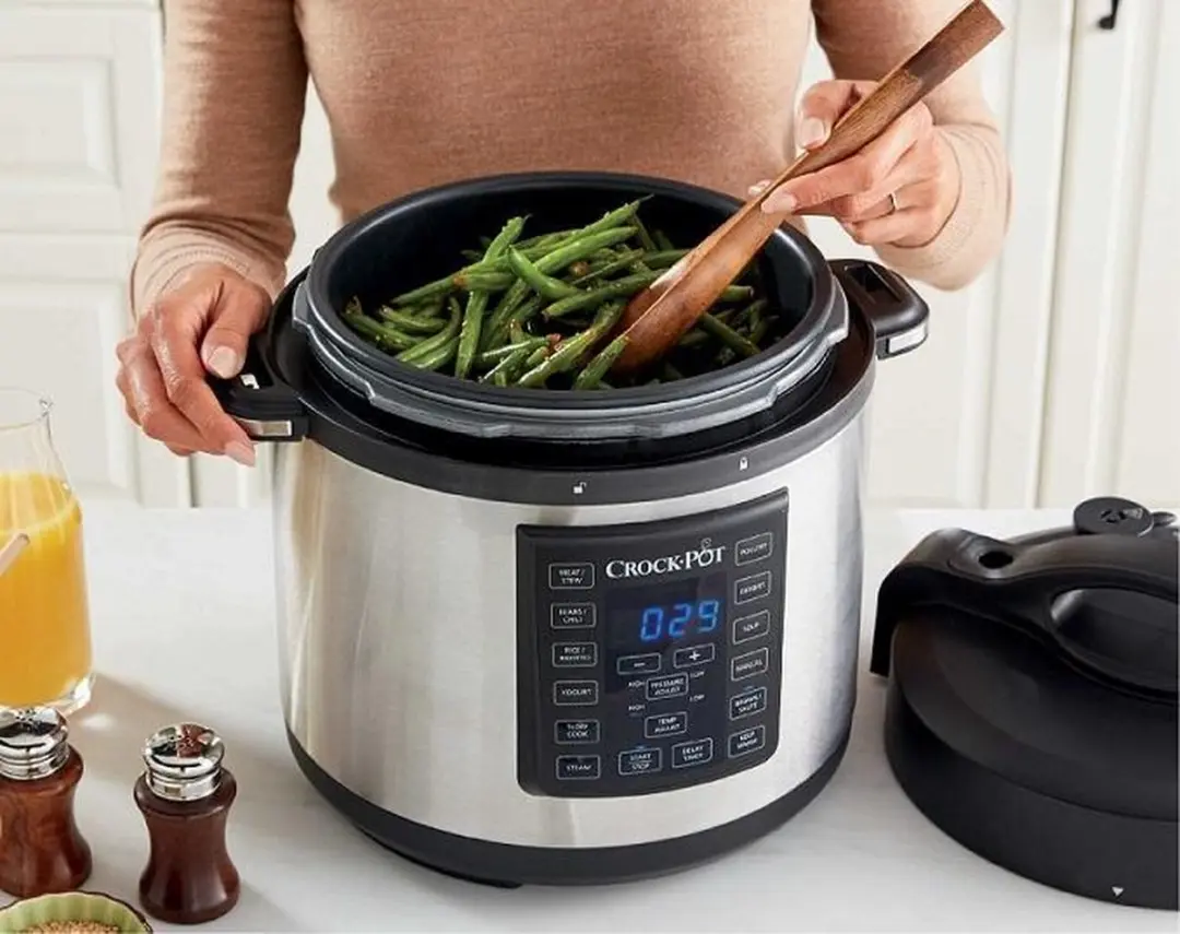 CrockPot Express Pot CR051 - 1000W - 12 Programma's - 5,6L - Zwart/RVS - afbeelding 4 van 6