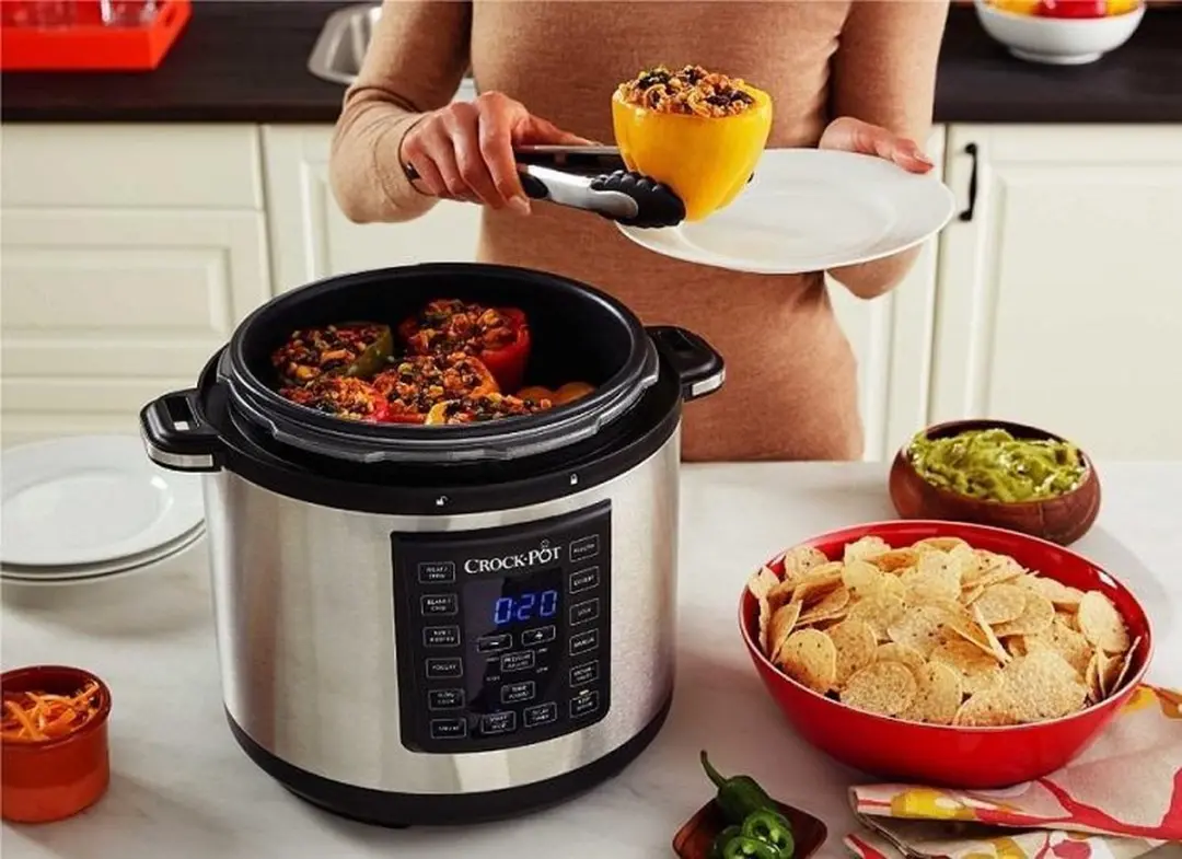 CrockPot Express Pot CR051 - 1000W - 12 Programma's - 5,6L - Zwart/RVS - afbeelding 2 van 6