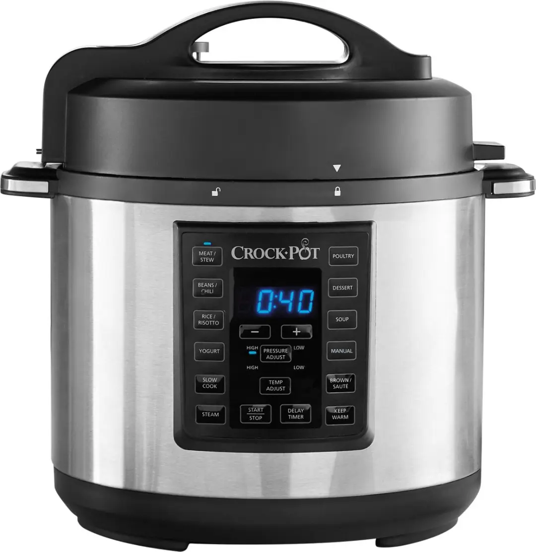 CrockPot Express Pot CR051 - 1000W - 12 Programma's - 5,6L - Zwart/RVS - afbeelding 5 van 6