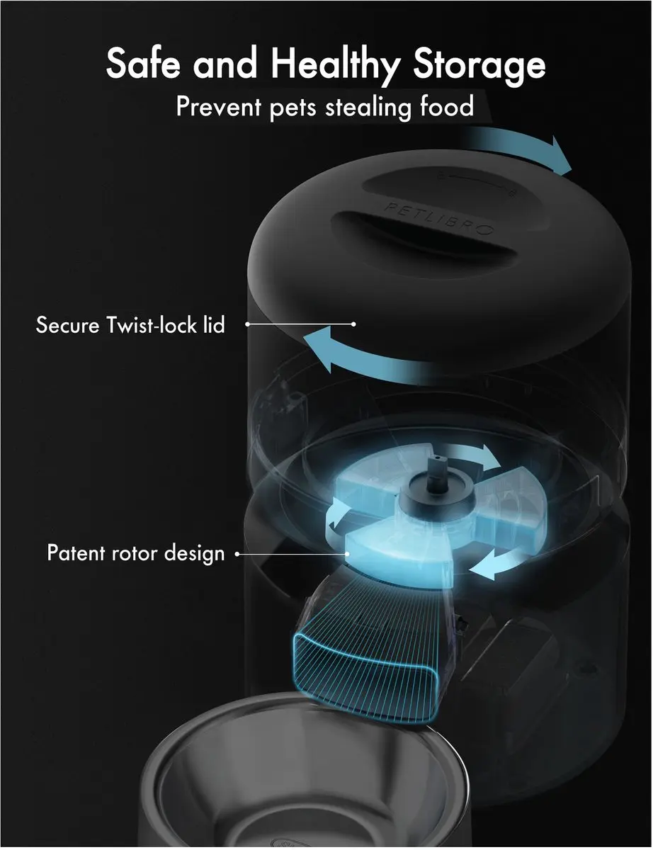 Petlibro Automatische Voerbak Kat 3L - Zwart - afbeelding 2 van 6