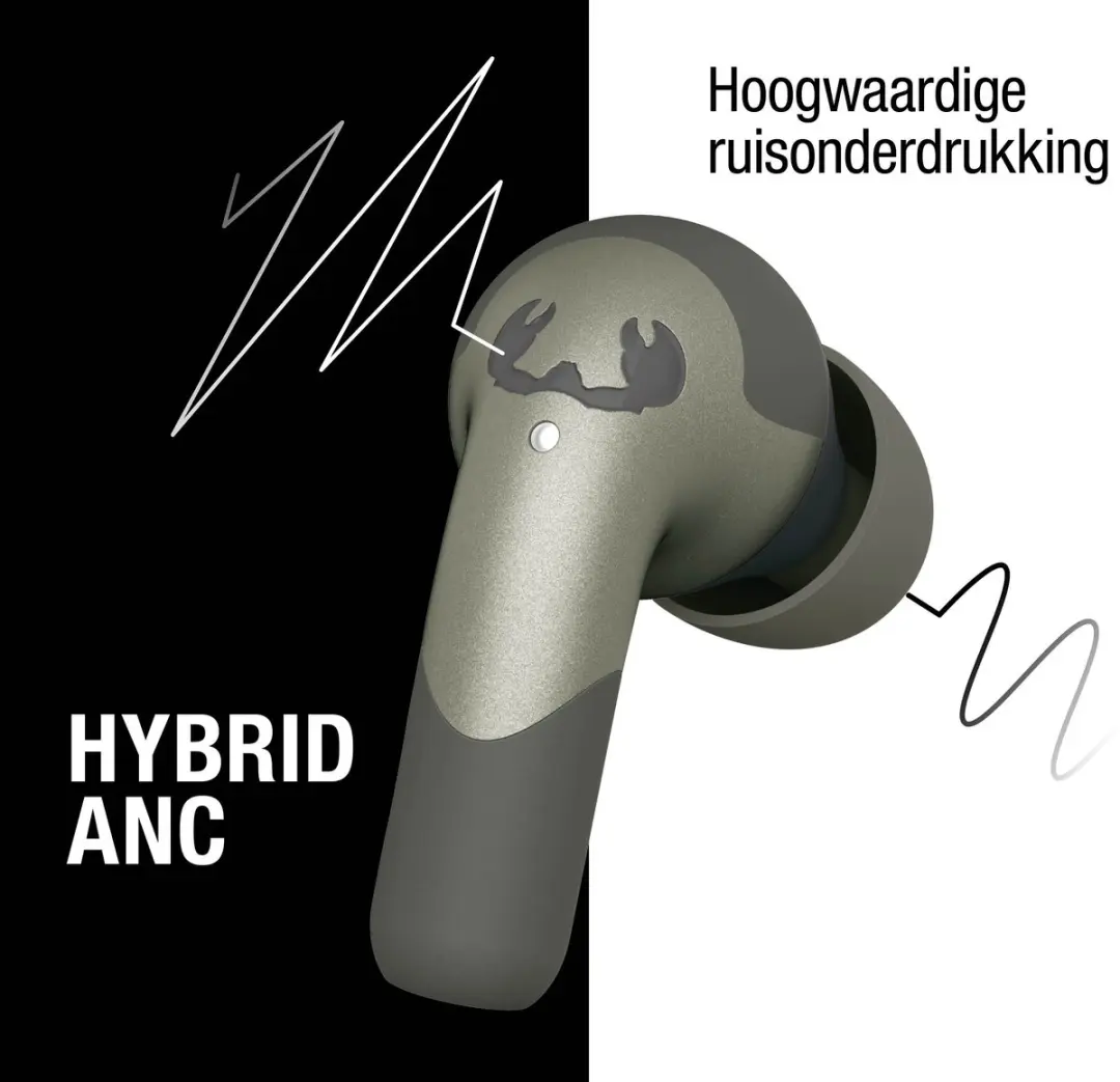 Fresh 'n Rebel Twins Ace 3TW3200DG Oordopjes - Active Noise Cancelling - 34u - Dried Green - afbeelding 4 van 6