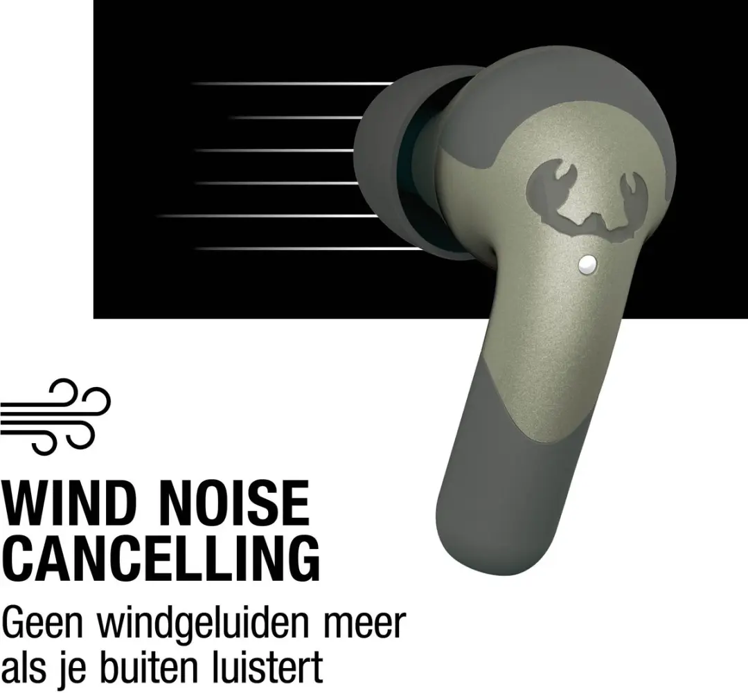Fresh 'n Rebel Twins Ace 3TW3200DG Oordopjes - Active Noise Cancelling - 34u - Dried Green - afbeelding 3 van 6