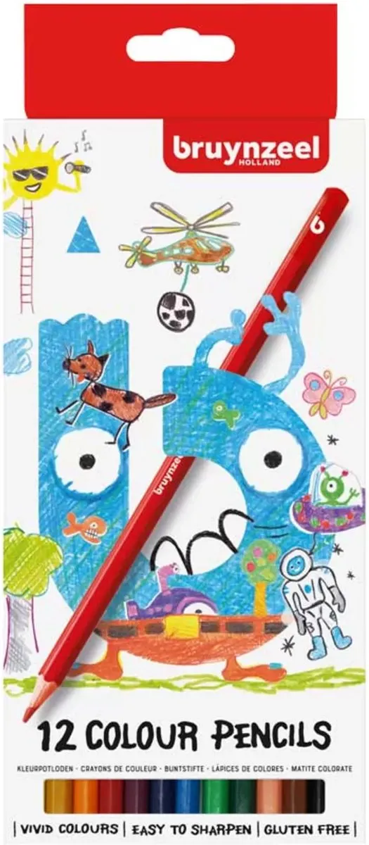 BRUYNZEEL Kids 12-kleurpotloden - Assorti