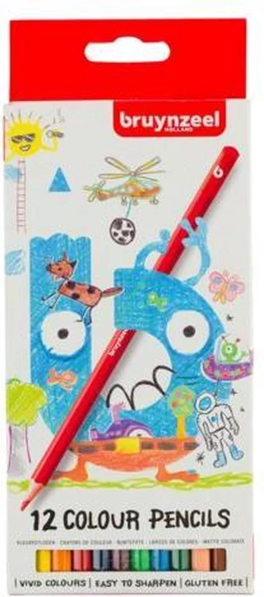 BRUYNZEEL Kids 12-kleurpotloden - Assorti