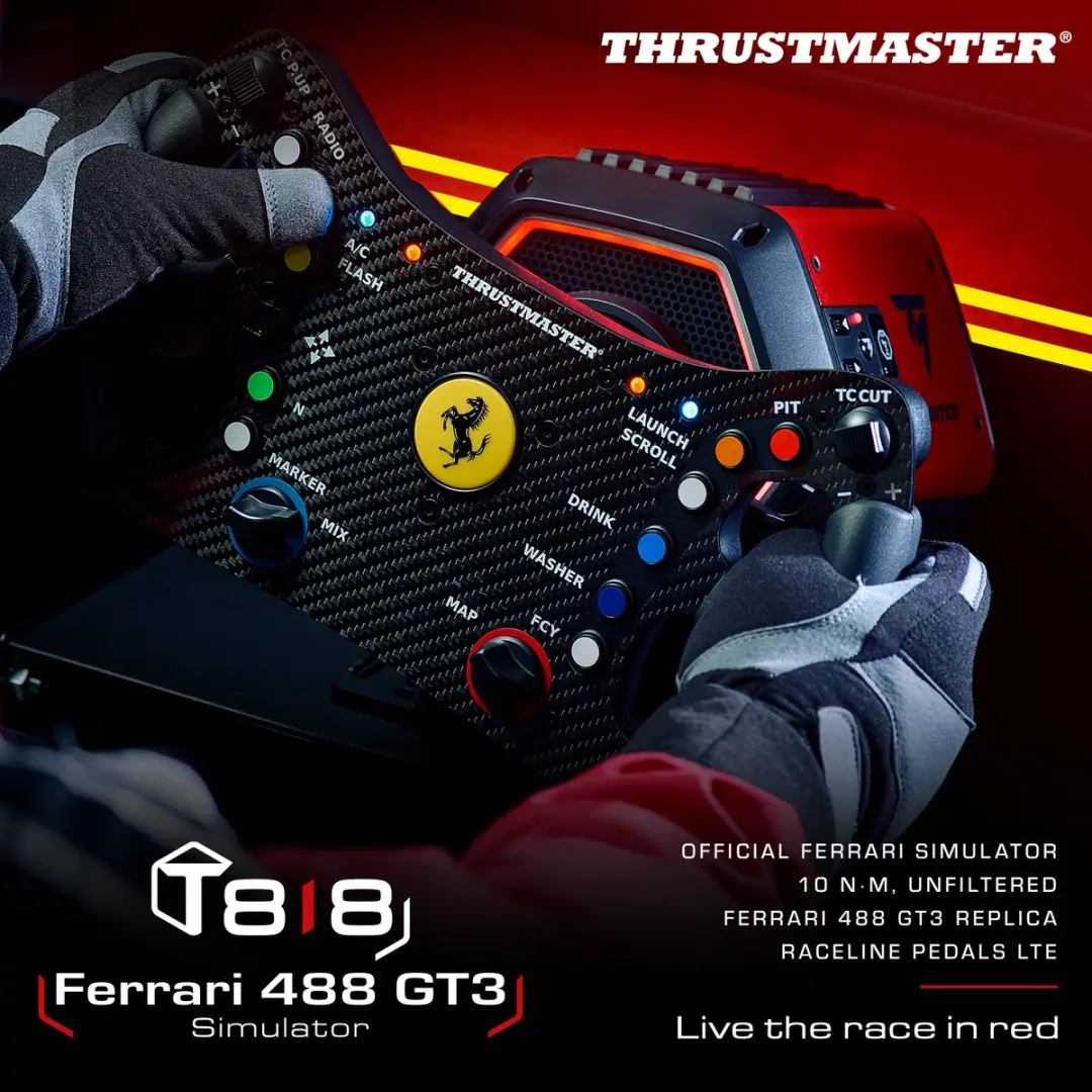 Thrustmaster T818 Ferrari 488 GT3 Simulator - Direct Drive Racestuur 28cm - afbeelding 2 van 6