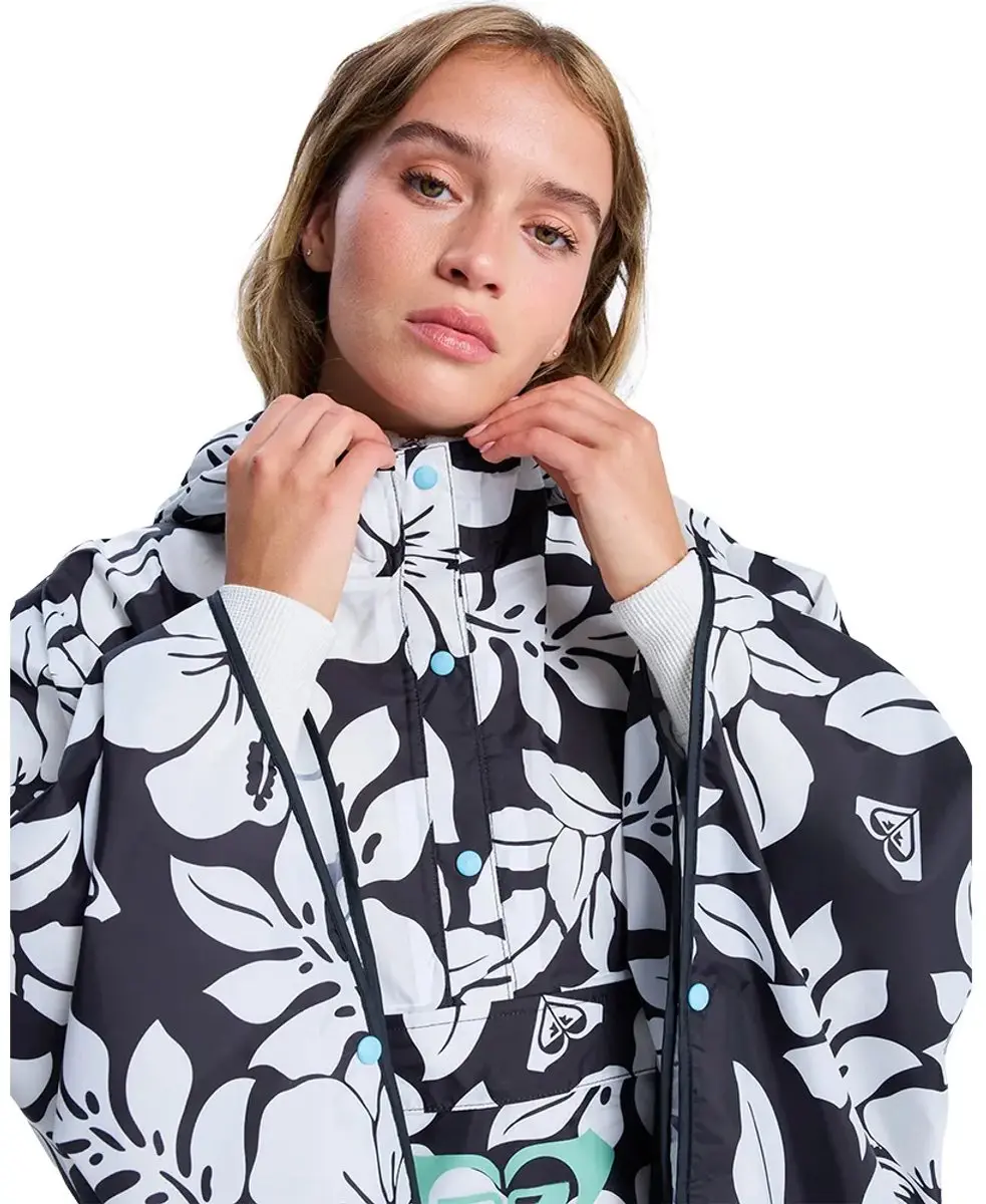 Roxy Midnight Rain Poncho - Grijs - afbeelding 4 van 4