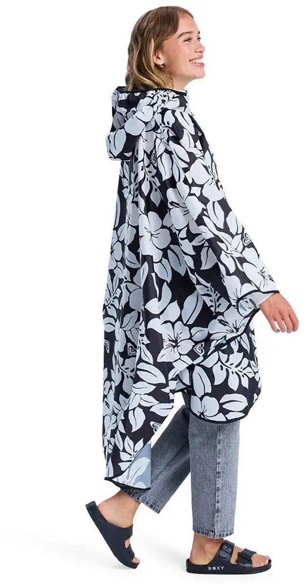 Roxy Midnight Rain Poncho - Grijs - afbeelding 3 van 4