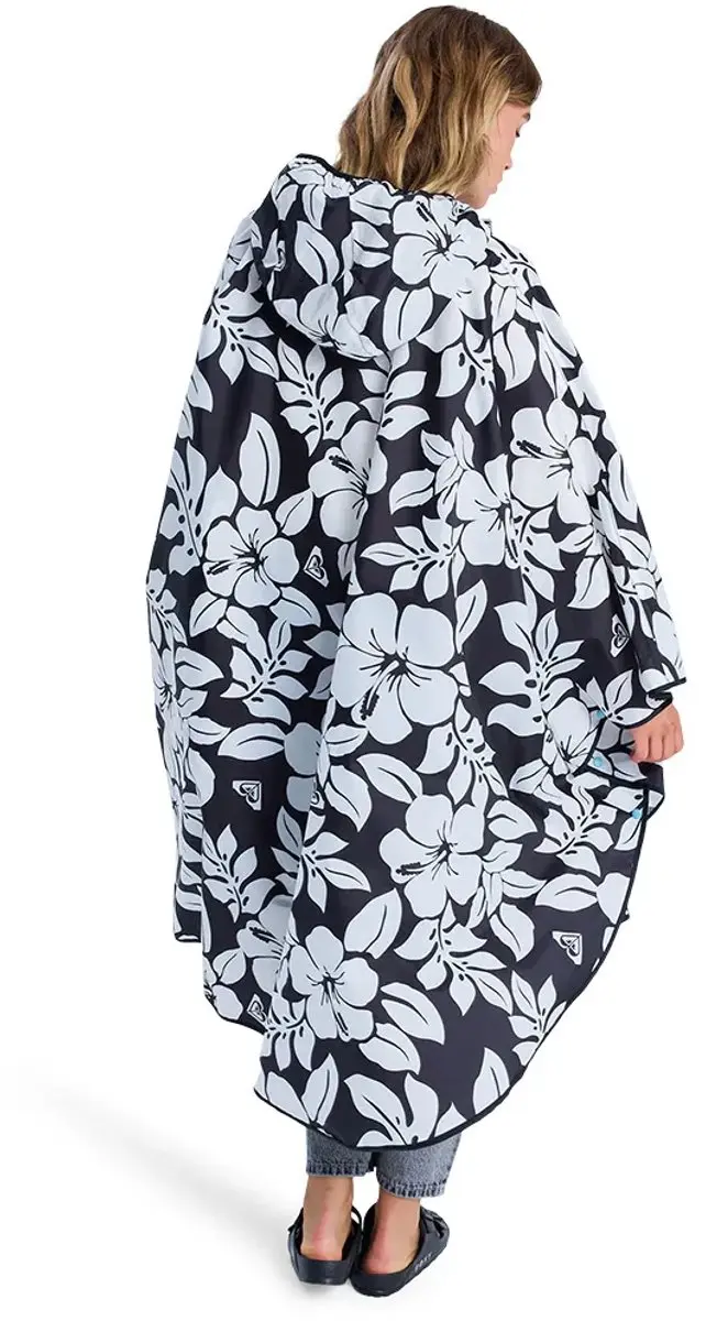 Roxy Midnight Rain Poncho - Grijs - afbeelding 2 van 4