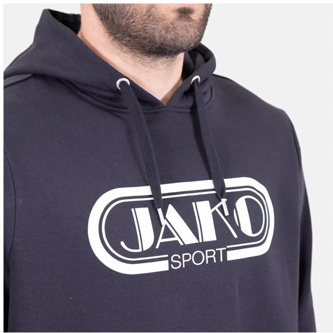 JAKO Retro Sweater Met Kap Heren - XXL - Zwart