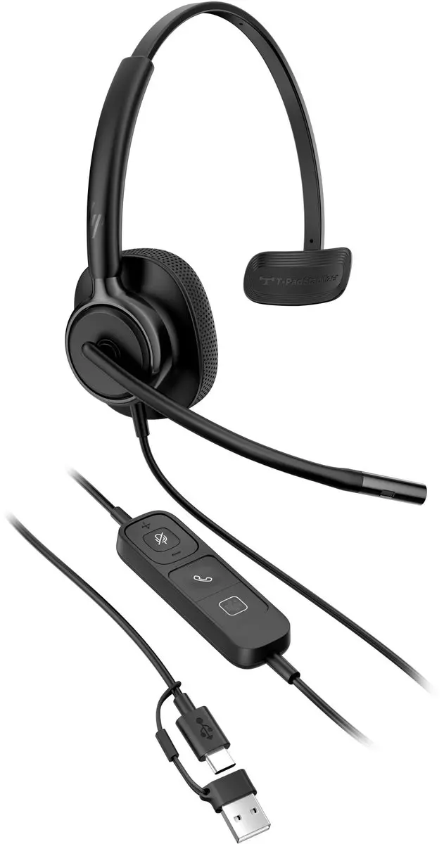 Poly HP Mission 425 Stereo USB Headset - Zwart - afbeelding 6 van 6