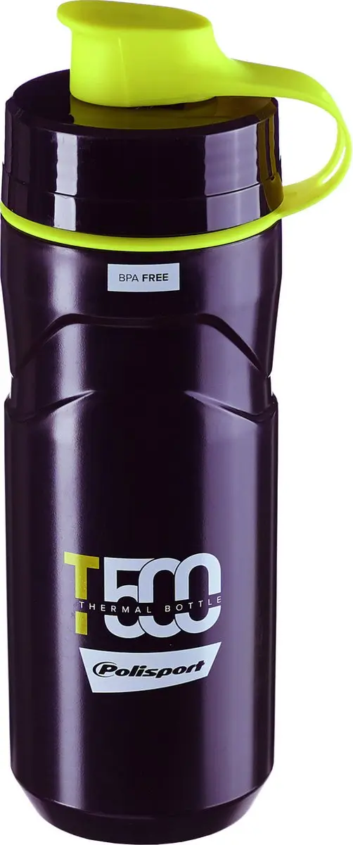 POLISPORT THERMAL BOTTLE T500 BLACK/LIME GREEN