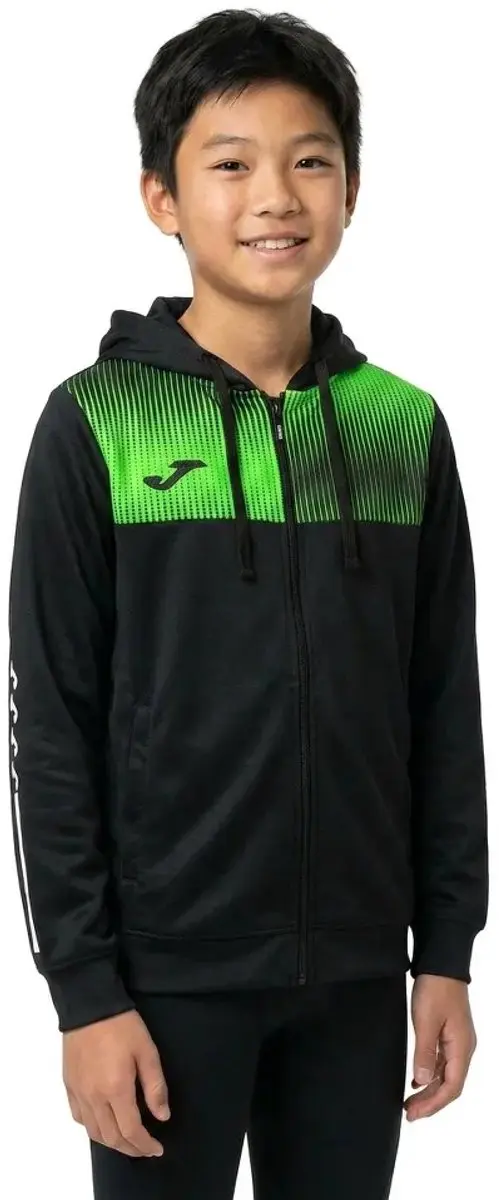 Joma Eco Supernova Sweatshirt - 128 (7-8j) - Zwart/Fluor Groen