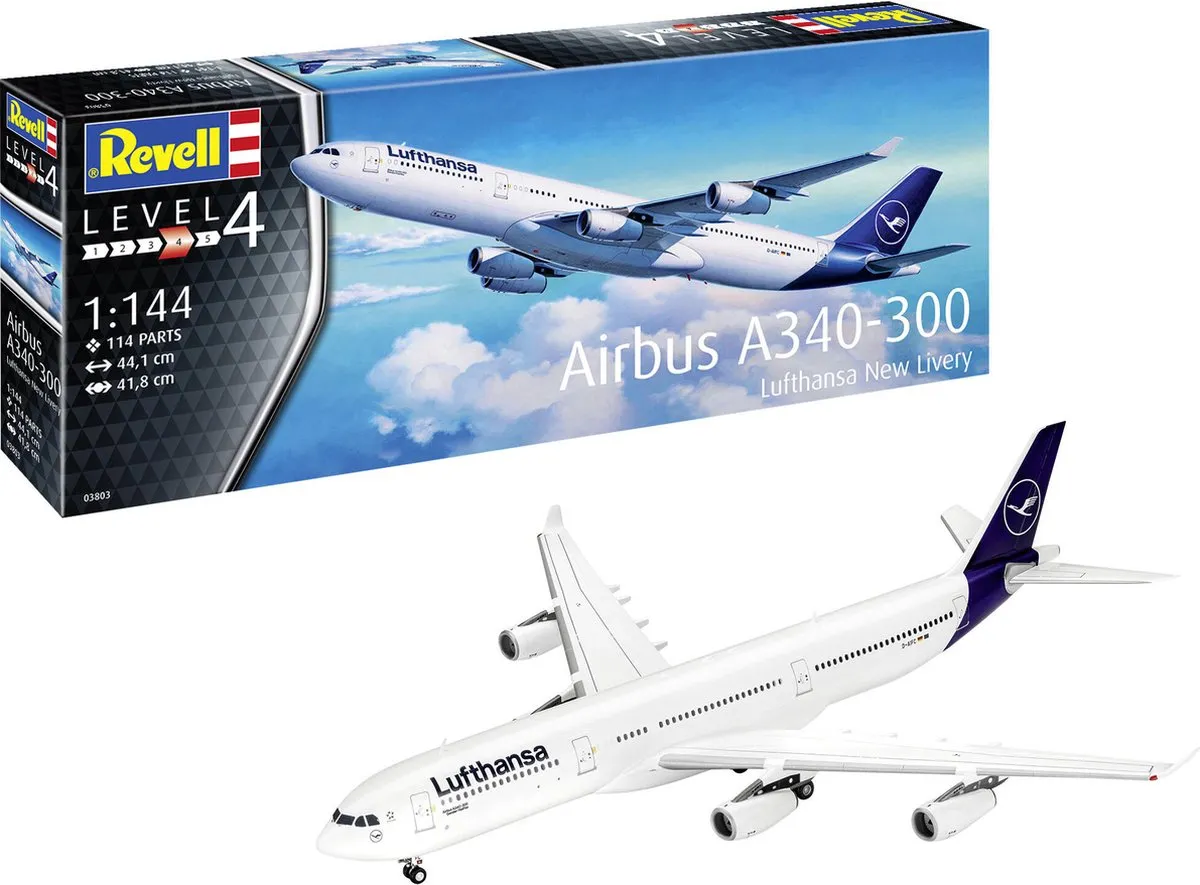 Revell 03803 Airbus A340-300 Lufthansa Modelbouwpakket