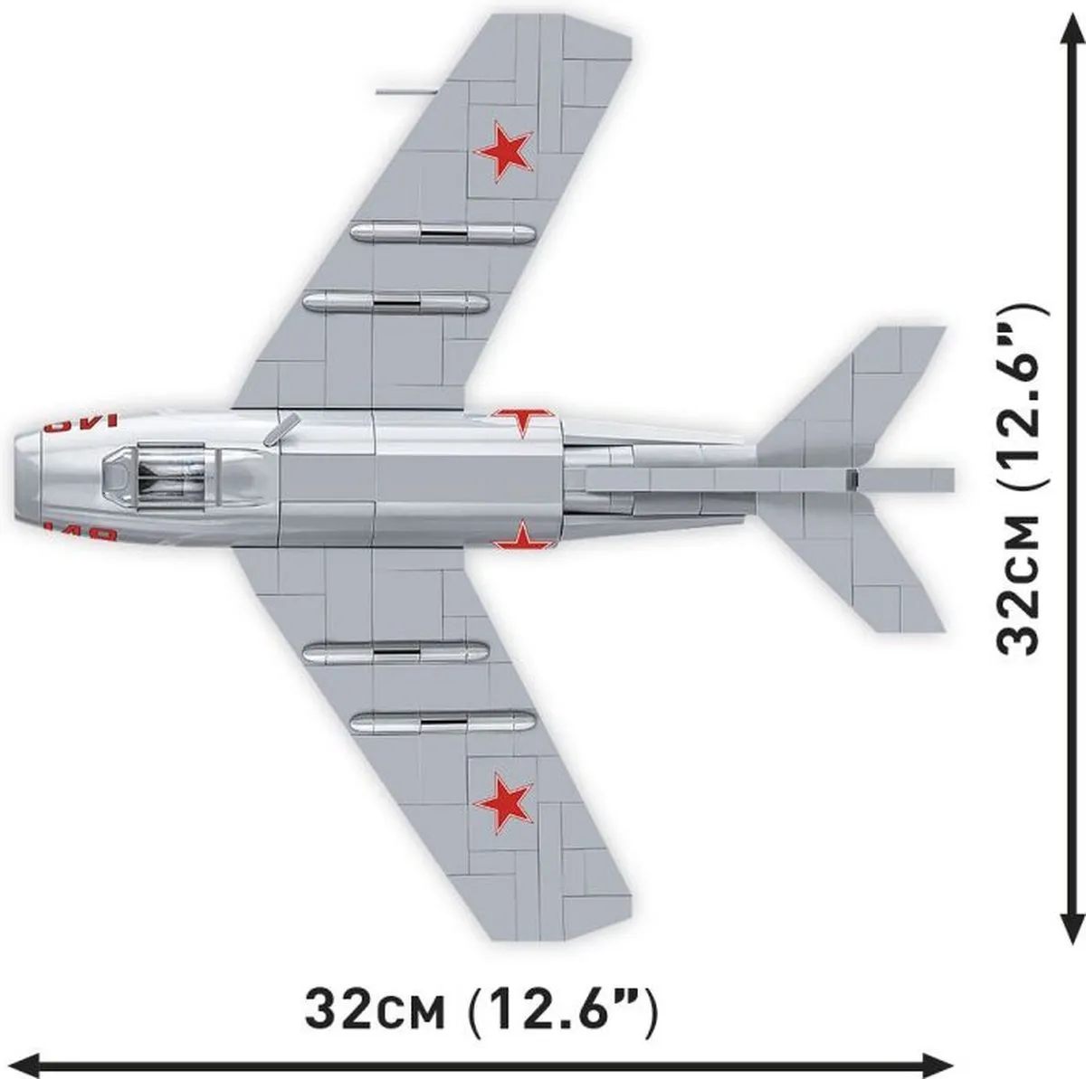 Cobi 2416 MIG-15 Fagot Modelbouwpakket 504 Onderdelen - 1:32 - Meerkleurig