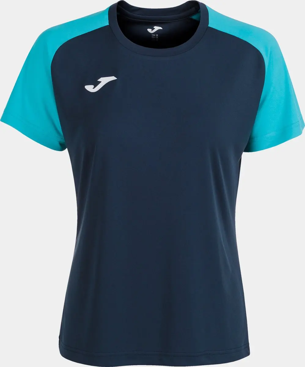 Joma Academy Dames T-shirt - Navy-Fluor Turq Blauw L