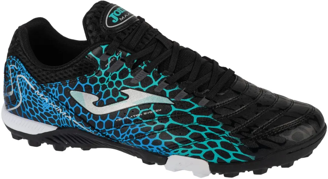 Joma Maxima 25 MAXS TF, Mannen, Zwart, Voetbalschoenen, maat: 40,5