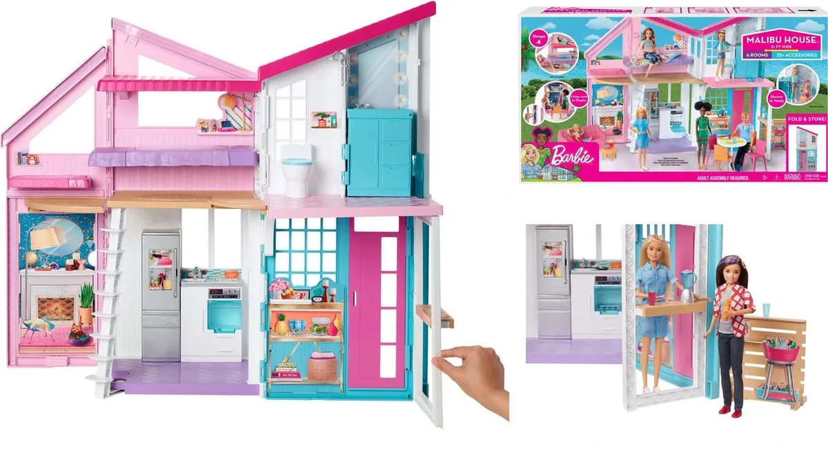 Barbie Malibuhuis - Modepop - 25 Meubels - Meerkleurig