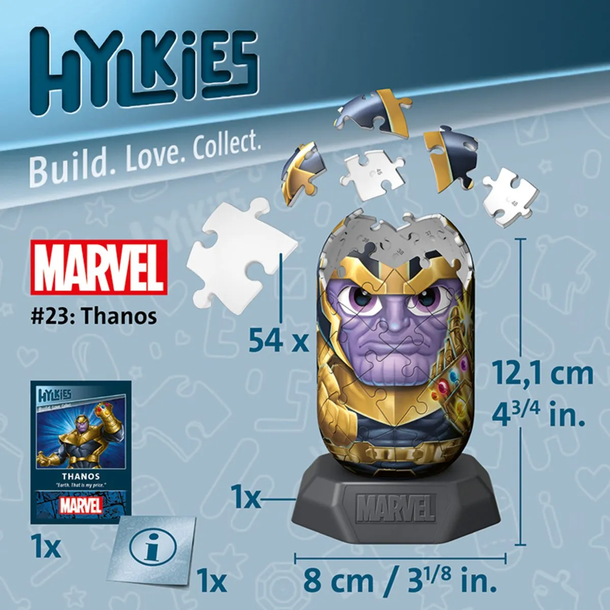 Ravensburger Hylkies Marvel Thanos Capsule Figuur - 54 Stuks