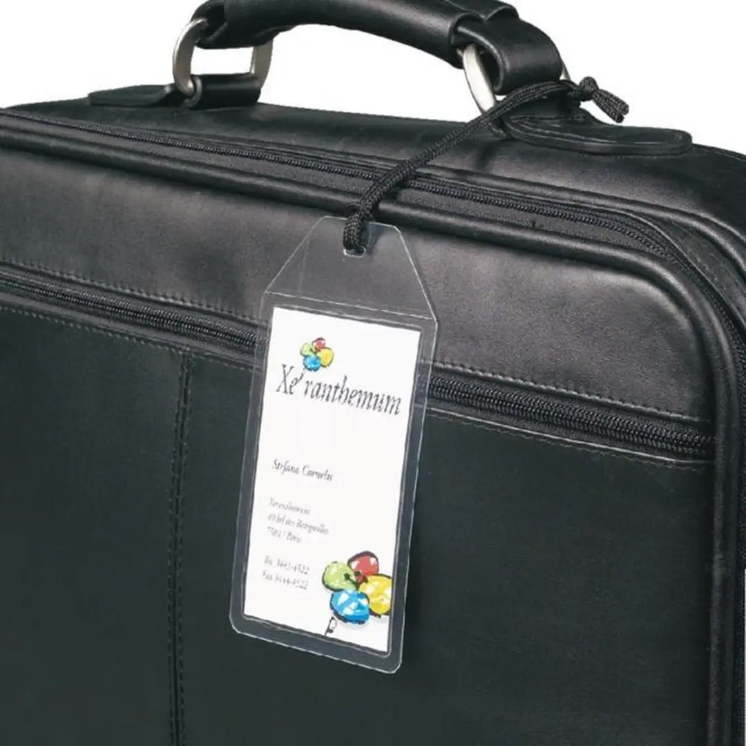 Label Bagage Djois 11120 Nylon Transparant - 10 Stuks - afbeelding 2 van 3