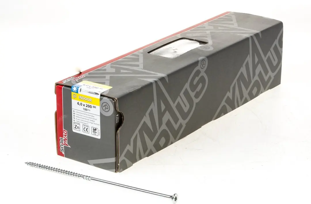Dynaplus Unischroeven Torx 30 6x200mm - 100 Stuks - Grijs