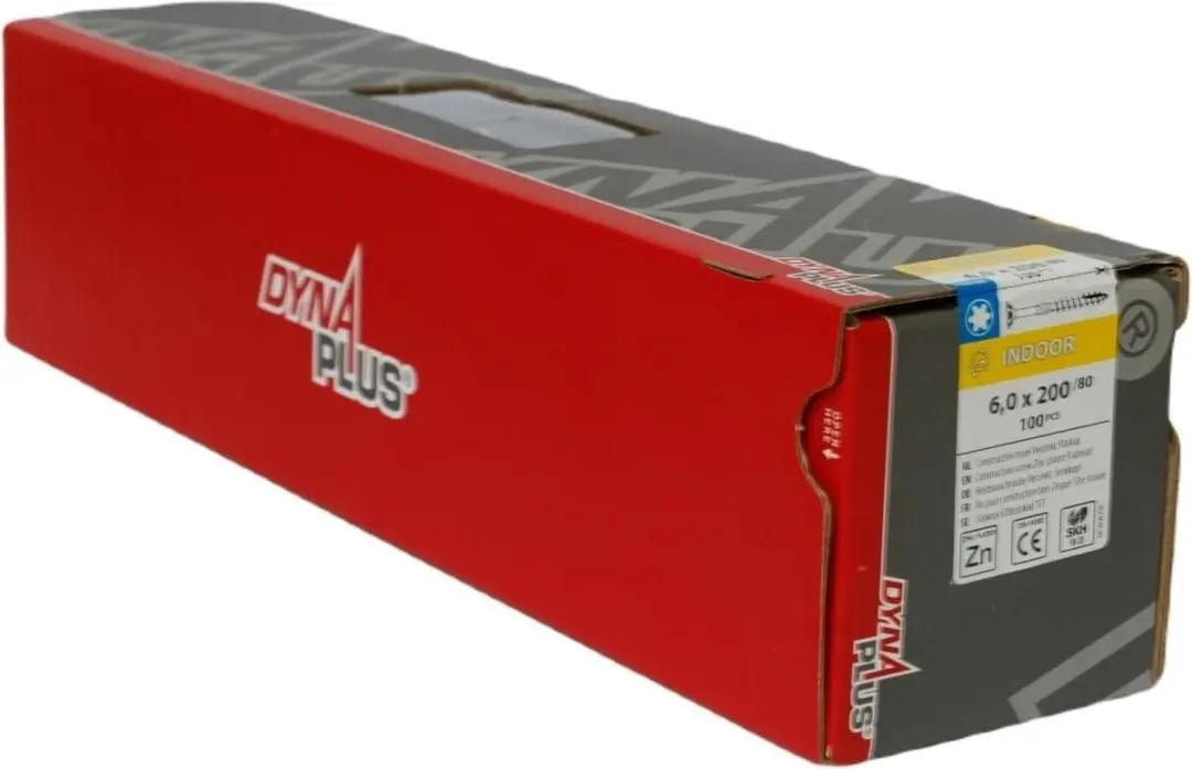Dynaplus Unischroeven Torx 30 6x200mm - 100 Stuks - Grijs