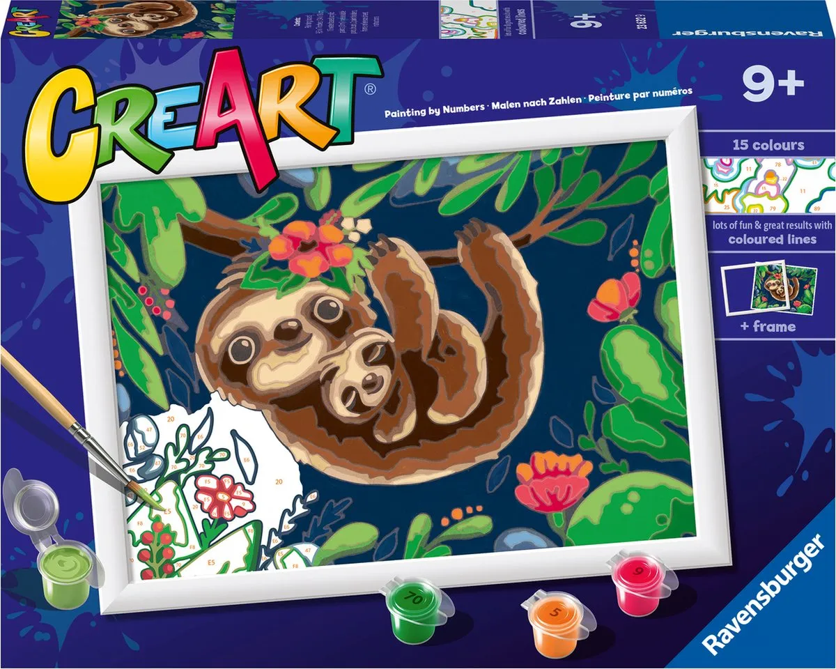 Ravensburger CreArt Sweet Sloths Schilderen op nummer