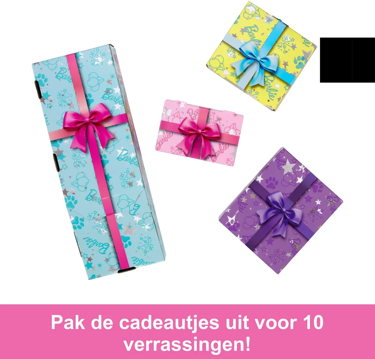 Barbie Uitpakparty Dierenverjaardag Pop - Paarse Highlights