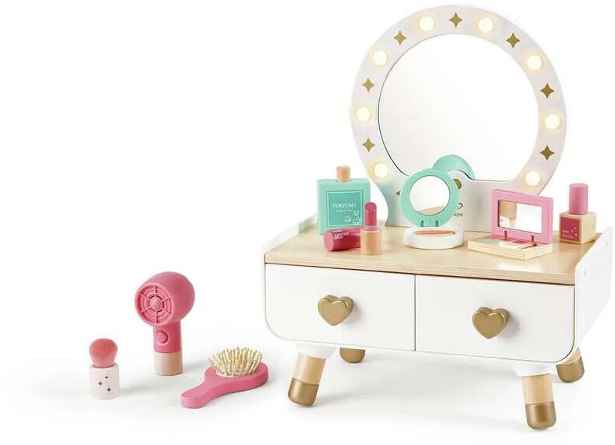 Hape Mijn Stijlvolle Kaptafel Roze