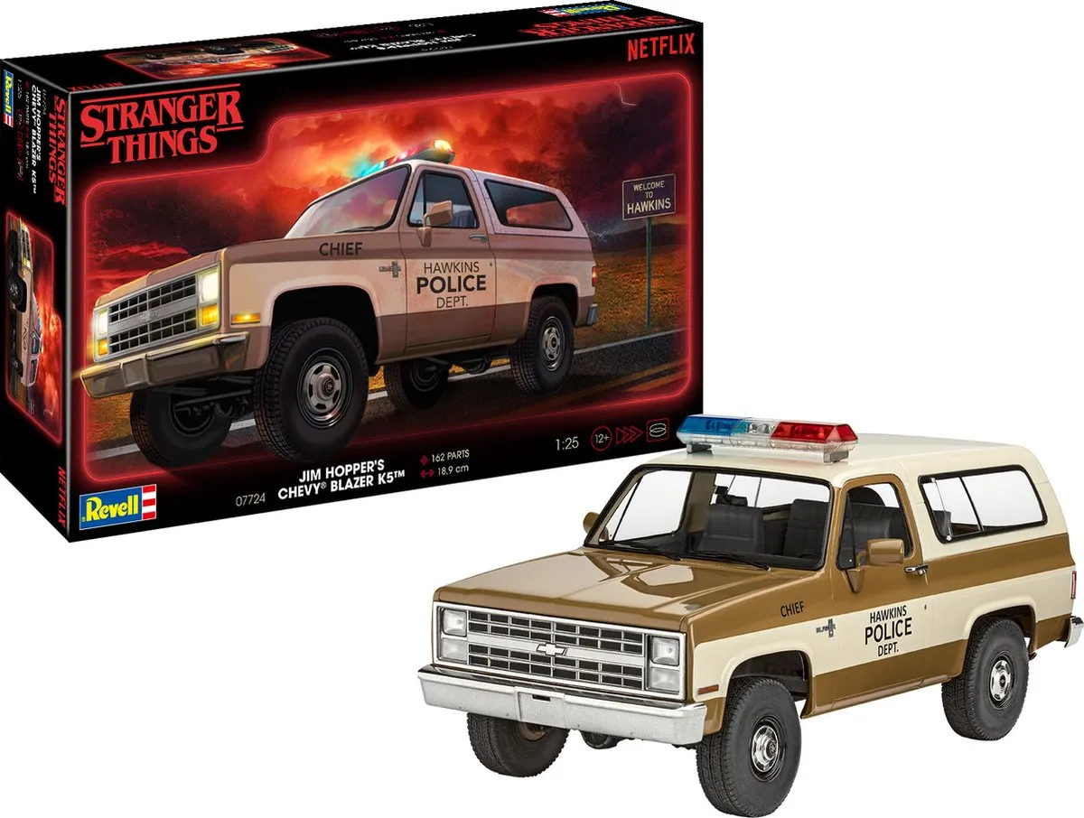 Revell 07724 Stranger Things Hopper 1985 Chevy Blazer Modelbouwpakket