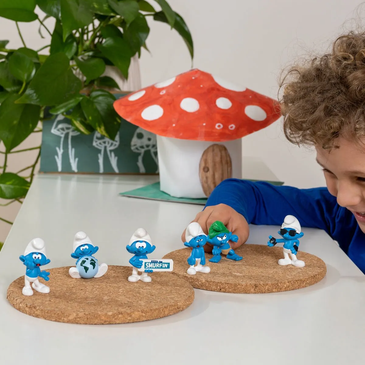 Schleich Smurf met Bord 20843