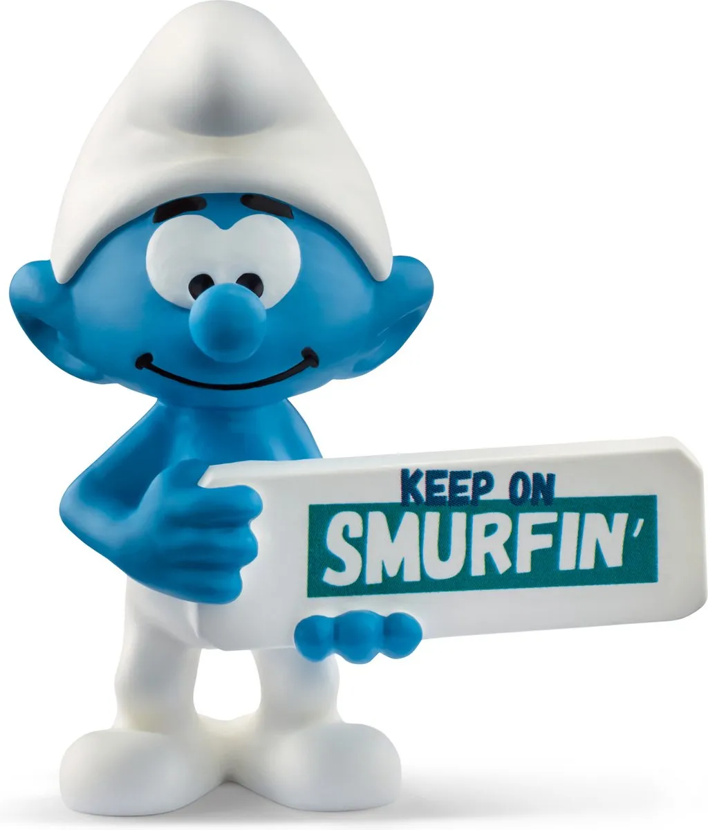 Schleich Smurf met Bord 20843