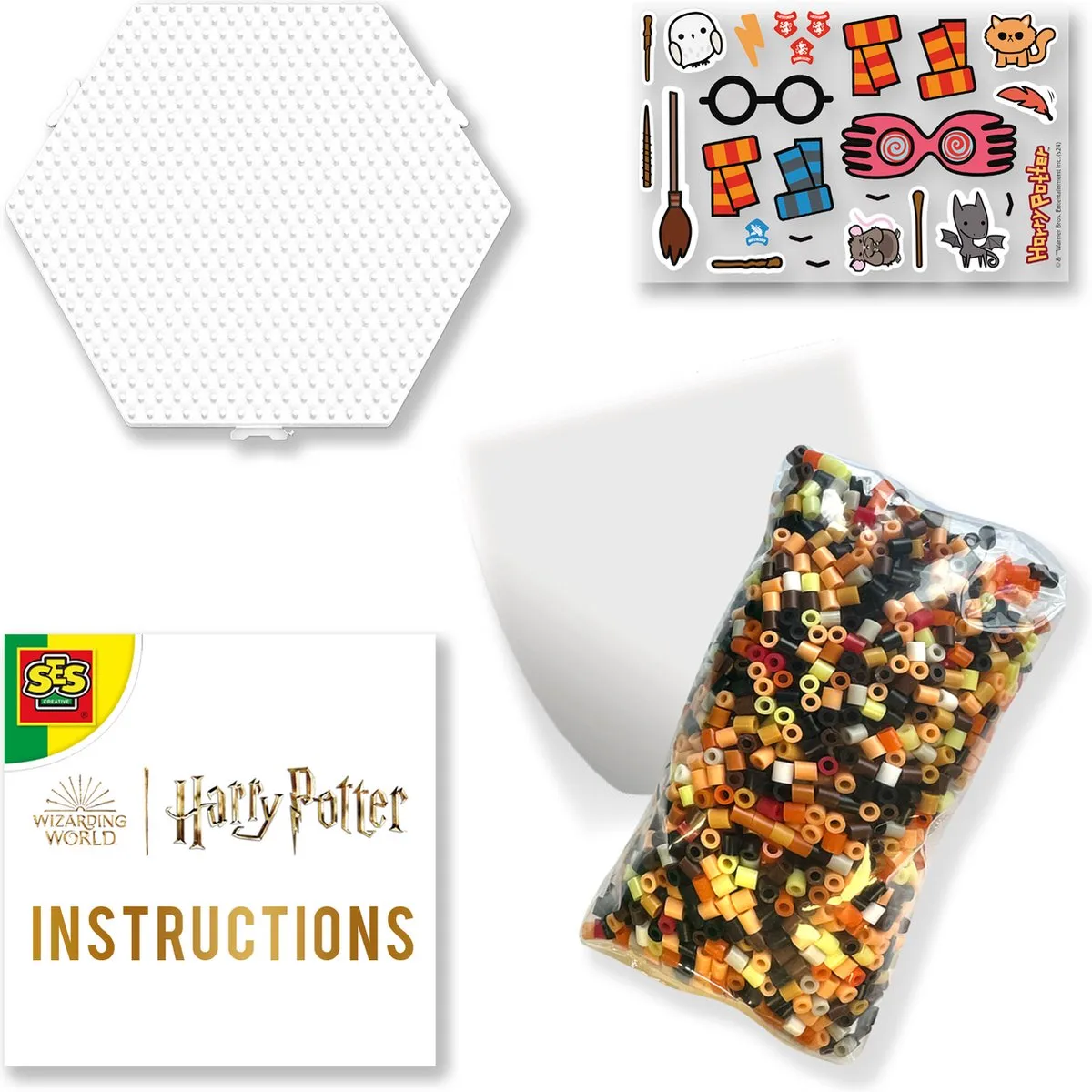 SES Creative Beedz Harry Potter Strijkkralen 2000 Stuks - Incl. grondplaten & stickers