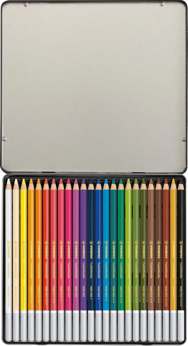 STABILO CarbOthello Kalkpastel Kleurpotloden - 24 Stuks