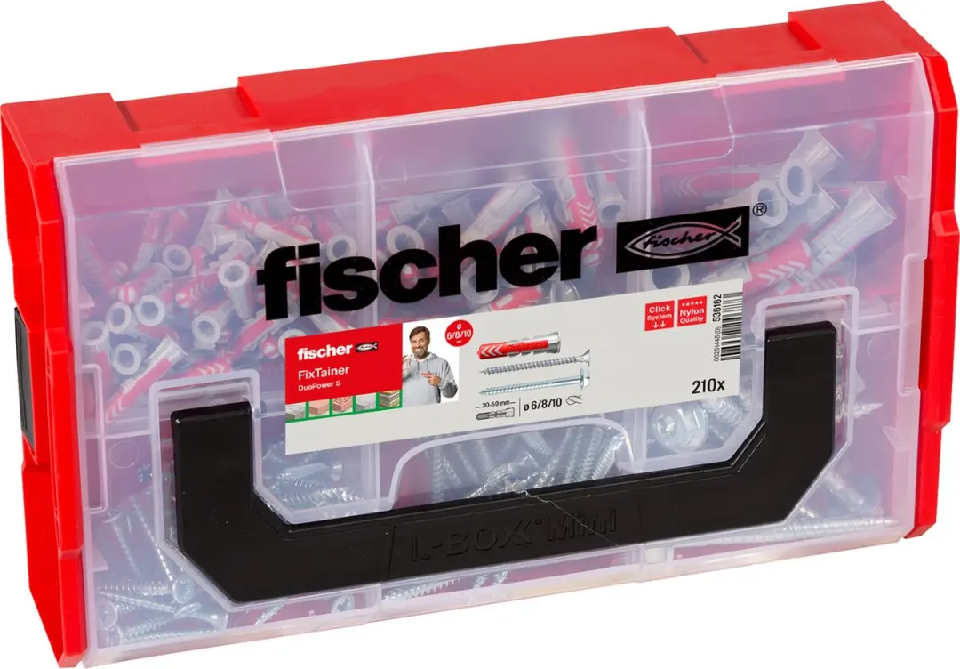 Fischer FixTainer DuoPower Pluggen met Schroeven