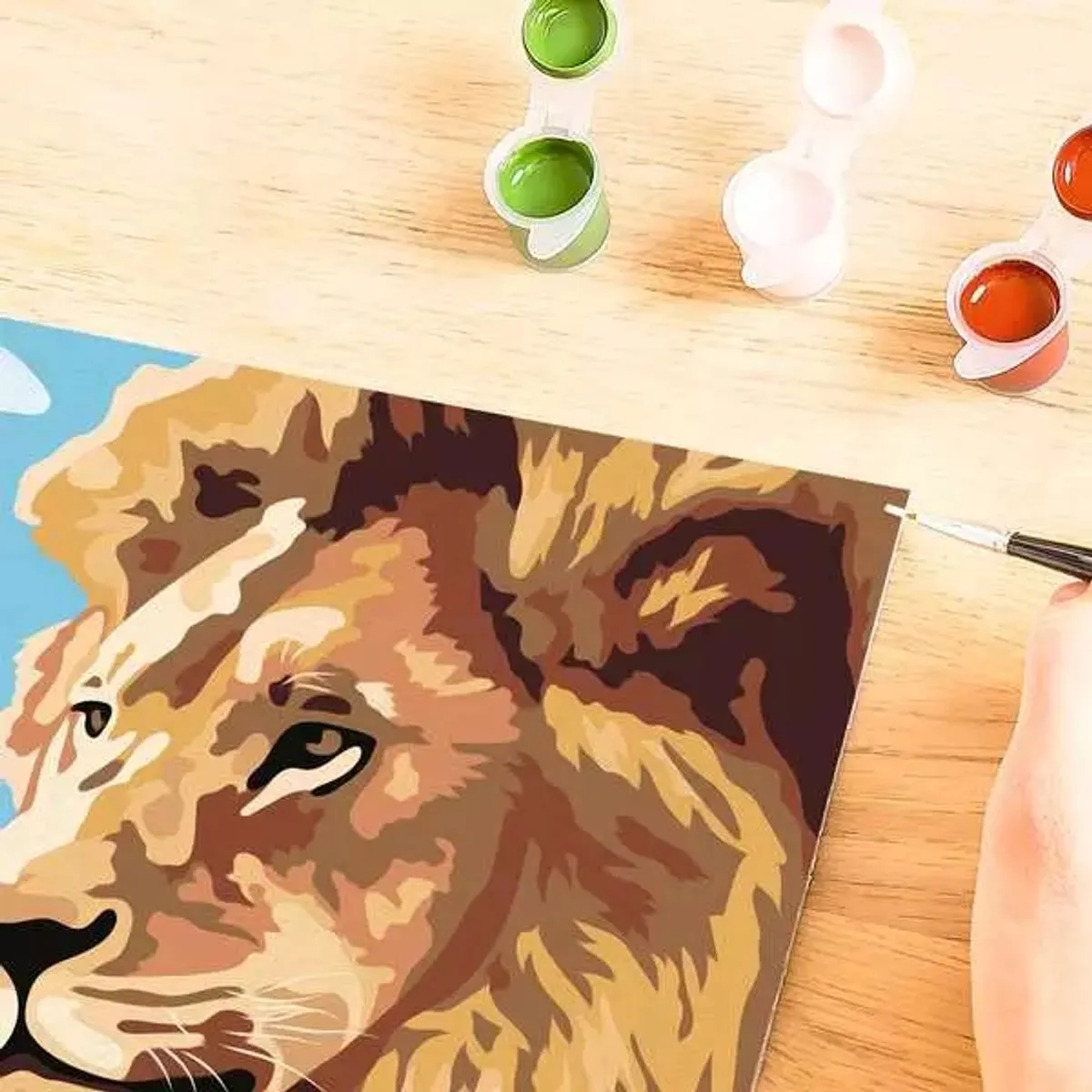 Ravensburger CreArt Schilderen op Nummer Lion and Baby - Meerkleurig