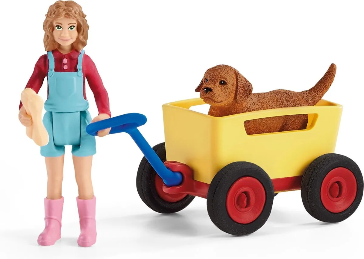Schleich Farm World Uitje met Bolderkar Speelfigurenset 42543