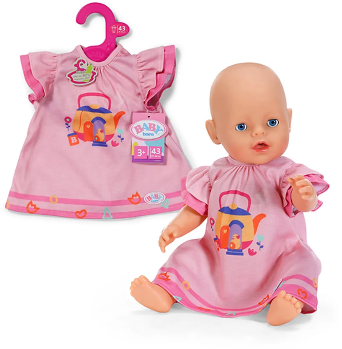 Baby Born Poppenjurk Theetijd 43cm - M - Multicolor