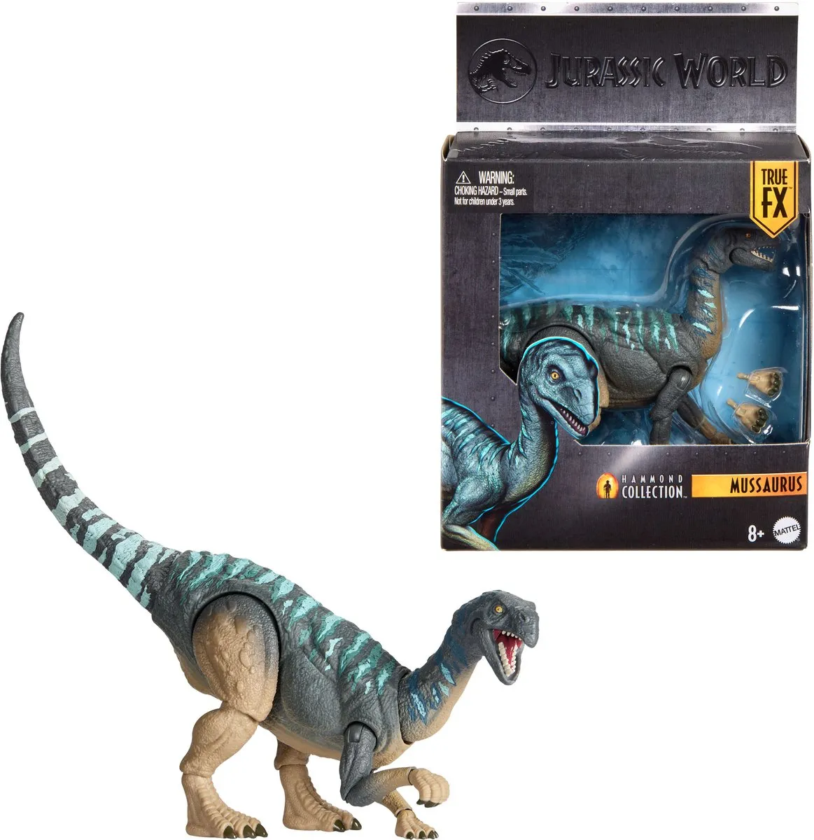 Mattel Jurassic World Hammond Collection Mussaurus Action Figuur - MATTJKM89 - Multi - afbeelding 6 van 6
