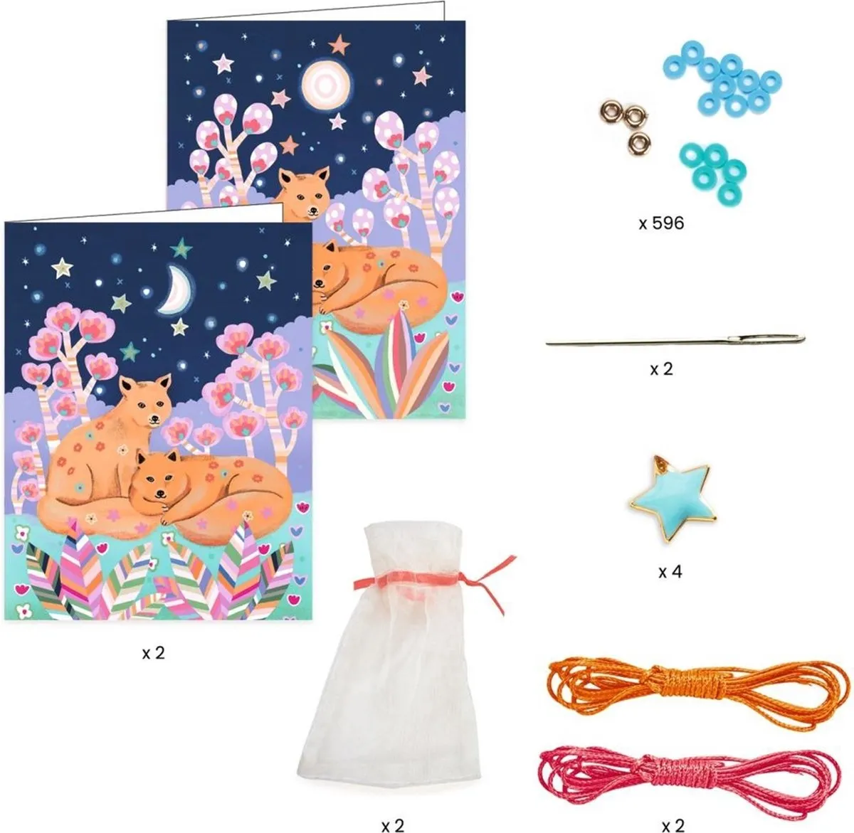Djeco Star Heishi Kralen & Sieraden Set - 596 Stuks Multicolor
