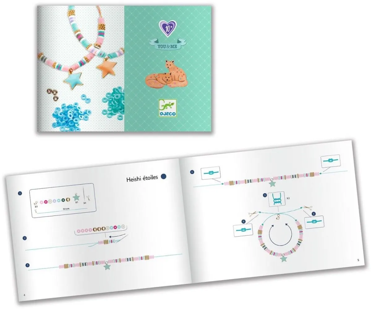 Djeco Star Heishi Kralen & Sieraden Set - 596 Stuks Multicolor - afbeelding 6 van 6