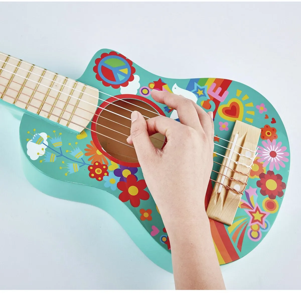 Hape Flower Power-gitaar - Veelkleurig