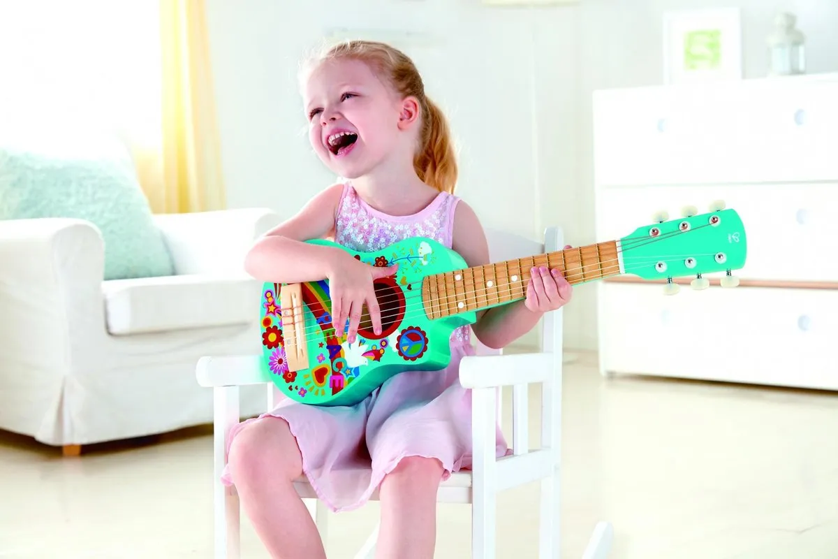 Hape Flower Power-gitaar - Veelkleurig