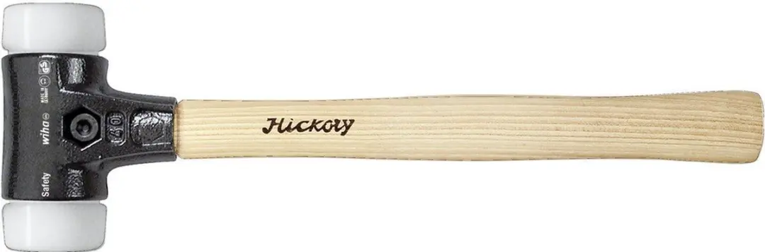 Wiha Kunststof hamer Safety middelzacht/zeer hard met hickorysteel, rond-slagkop