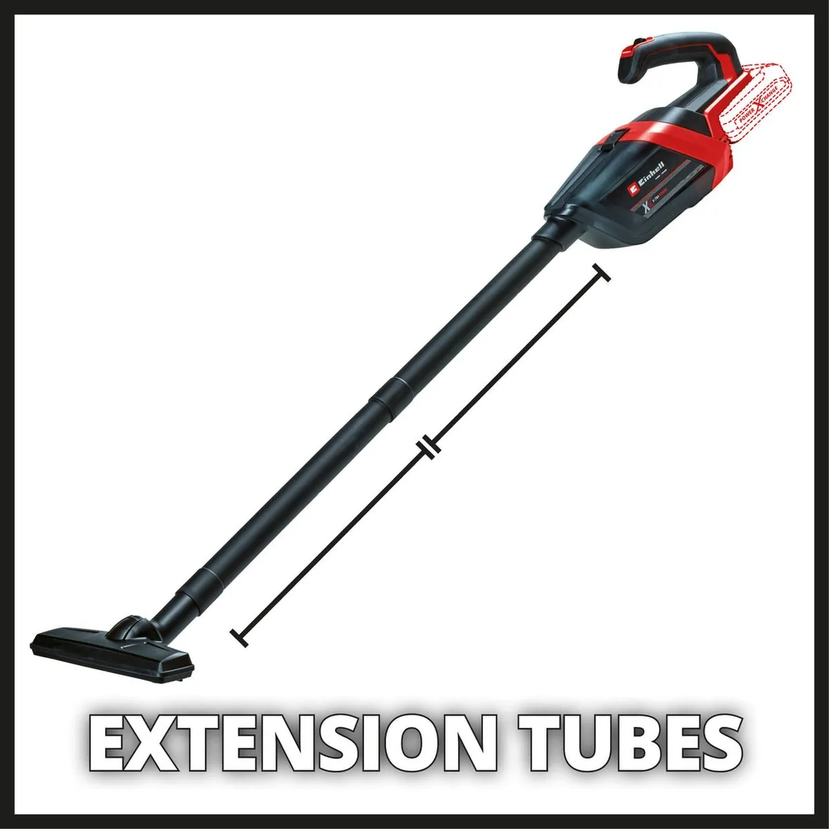 Einhell TE-HV 18/06 Li Solo Accu Kruimelzuiger - 72 mbar - 0,6L - Rood/Zwart