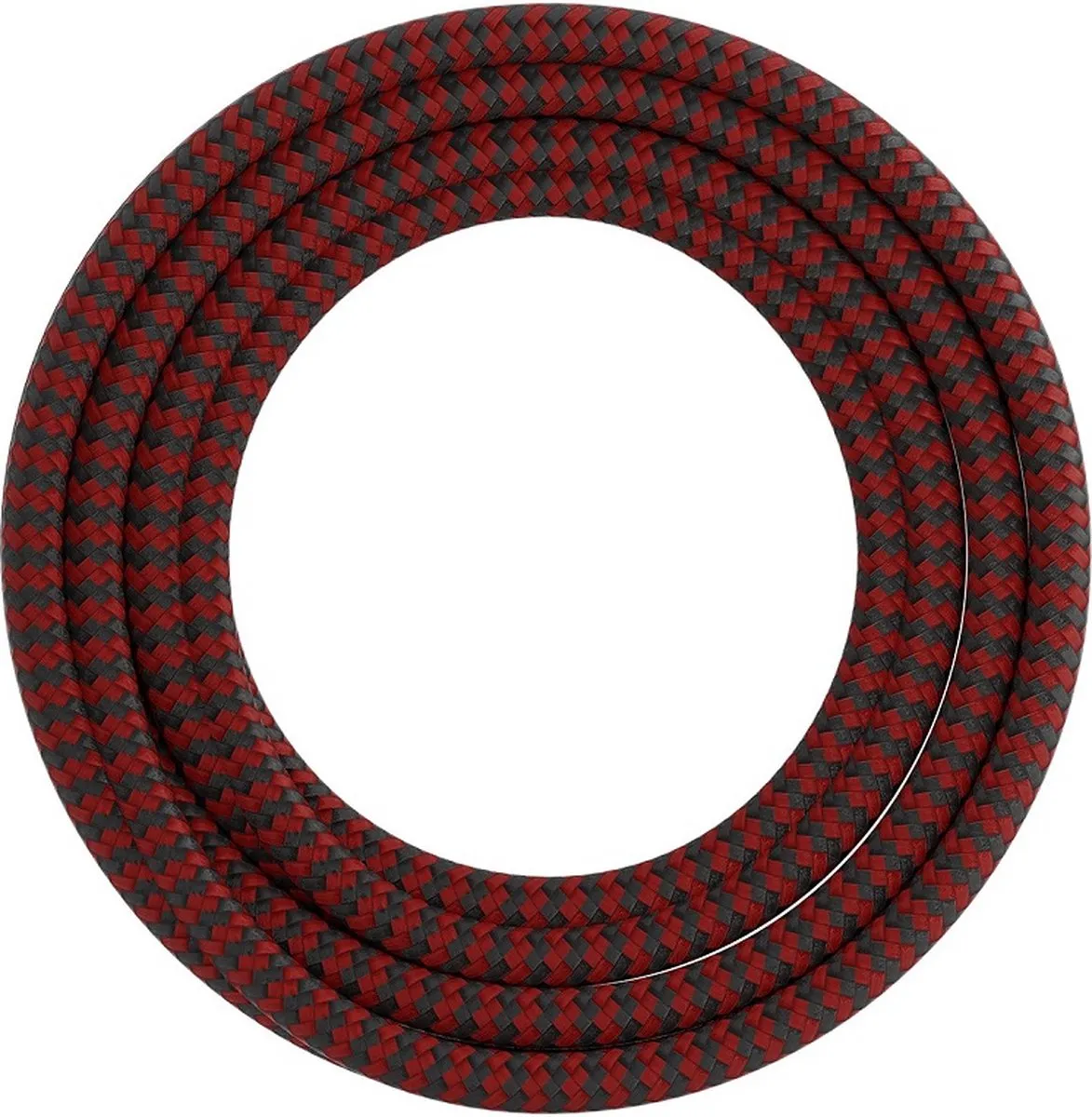 Calex Textielsnoer 142942 - 3m Rood/Zwart