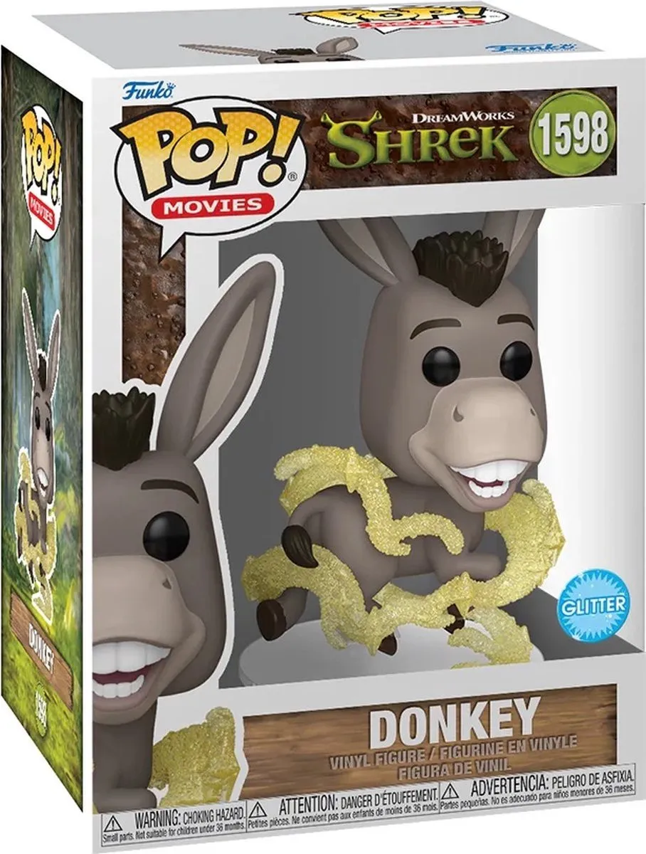 Funko Pop Movies Shrek Donkey Glitter #1598 - Multi