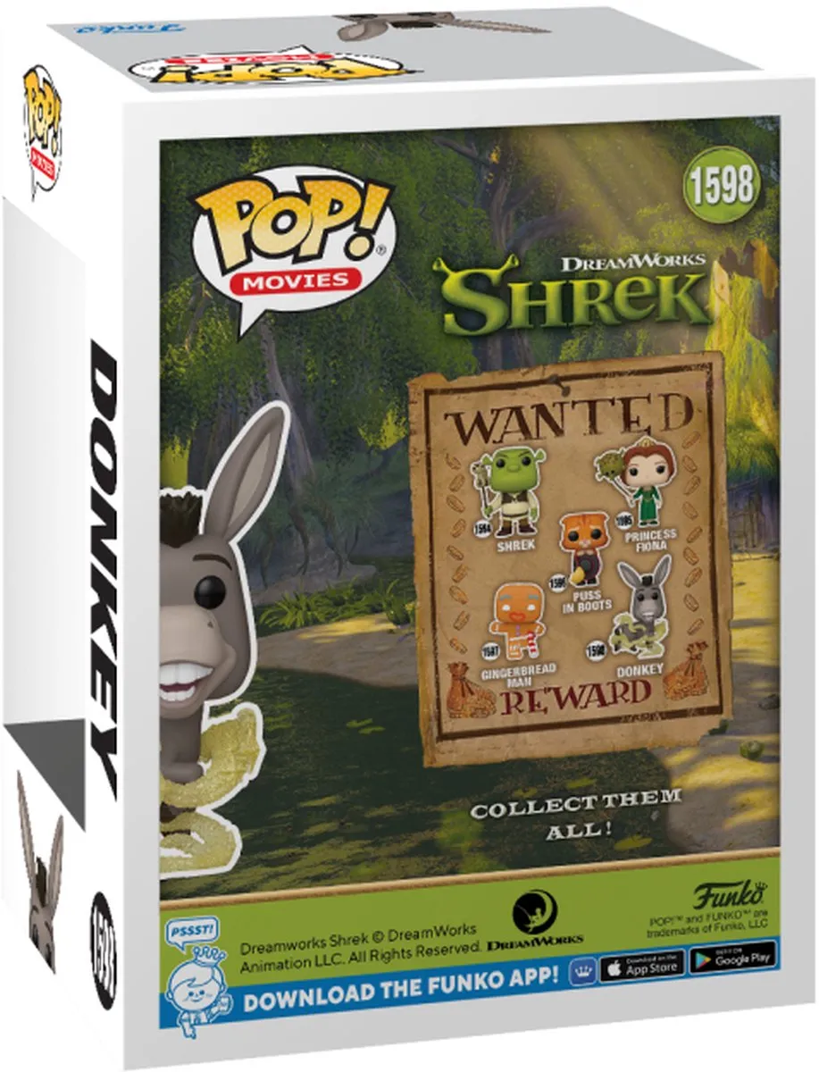 Funko Pop Movies Shrek Donkey Glitter #1598 - Multi