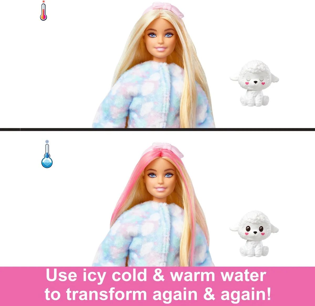 Barbie Cutie Reveal Schaap Pop - HKR03 - afbeelding 6 van 6