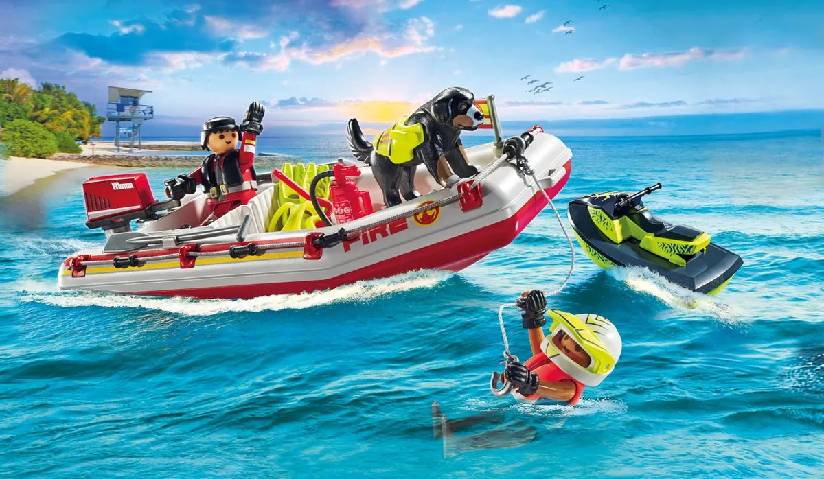 Playmobil Action Heroes Brandweerboot met Waterscooter 71464 - Multicolor - afbeelding 6 van 6